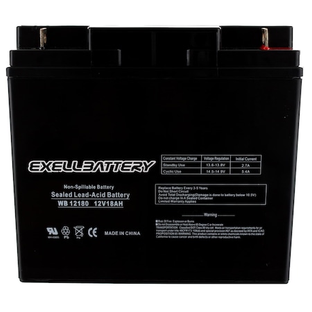 Exell Battery 12, 18, AGM Chemistry EB12180